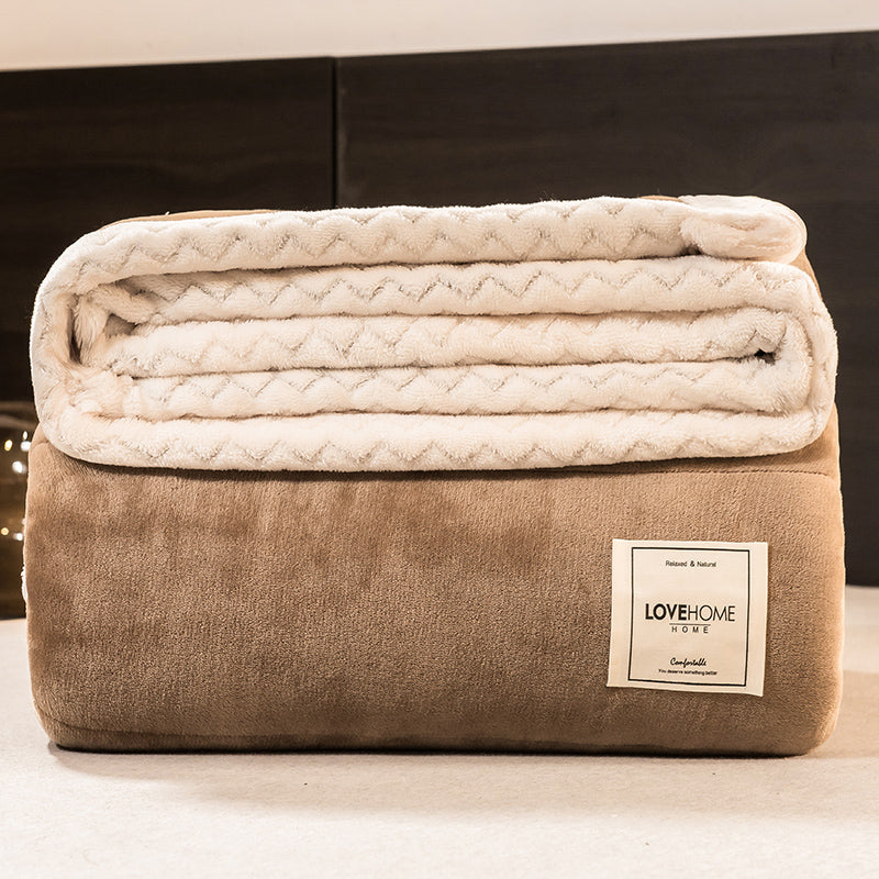 JOLUSERE Plush Sherpa Bed Blanket,60"x80" Reversible Throw Blanket for Bed Couch,Soft Blanket for Adults All Season,Brown