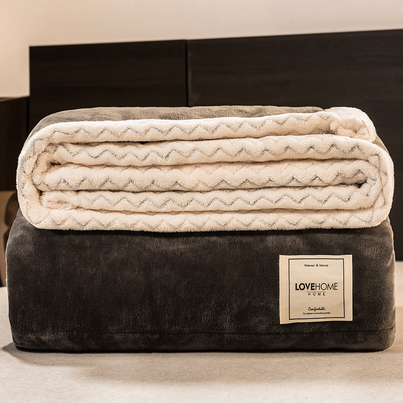 JOLUSERE Plush Sherpa Bed Blanket,60"x80"Reversible Throw Blanket for Bed Couch,Soft Blanket for Adults All Season,Gray