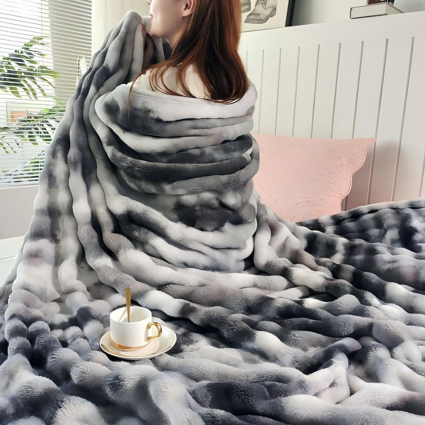 JOLUSERE Velvet Throw Blanket,60"x80" Ultra Soft Fuzzy Throw Blanket for Bed Couch,Bed Blanket for Adults All Season,Dark Gray