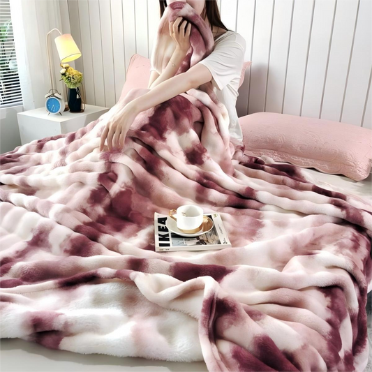 JOLUSERE Velvet Throw Blanket,60"x80" Ultra Soft Fuzzy Throw Blanket for Bed Couch,Bed Blanket for Adults All Season,Wine Red