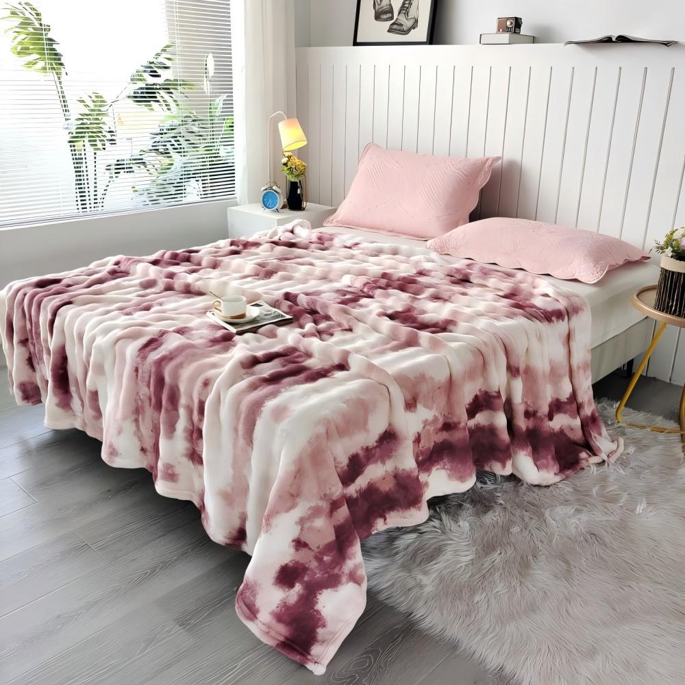 JOLUSERE Velvet Throw Blanket,60"x80" Ultra Soft Fuzzy Throw Blanket for Bed Couch,Bed Blanket for Adults All Season,Wine Red