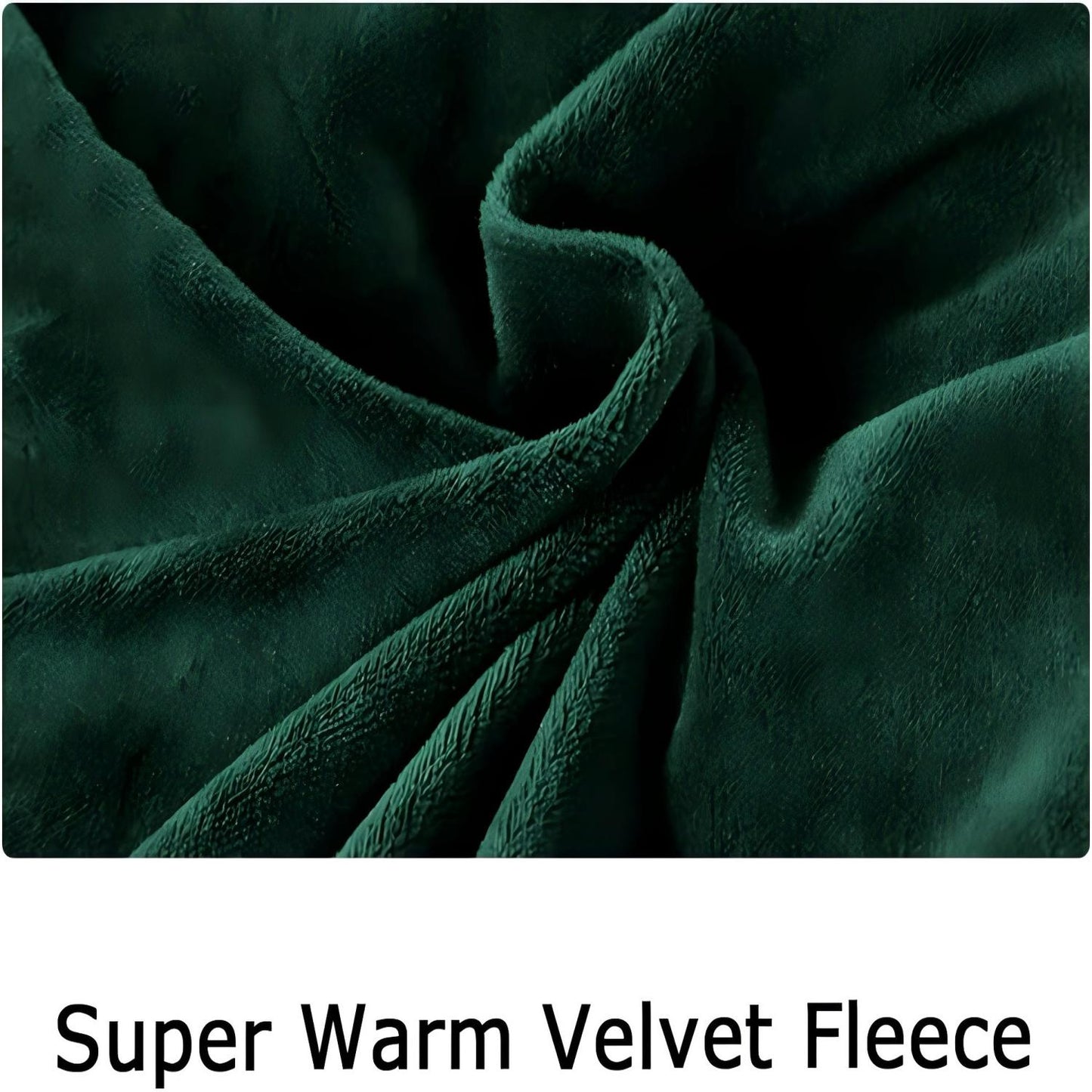 JOLUSERE Dark Green Velvet Duvet Cover King Set, 3-Piece Ultra Soft Fluffy Flannel Winter Bedding Cover